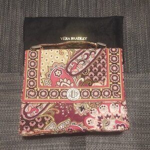 EUC Vera Bradley New English Meadow Shoulder Bag Pink Yellow Floral Purse
